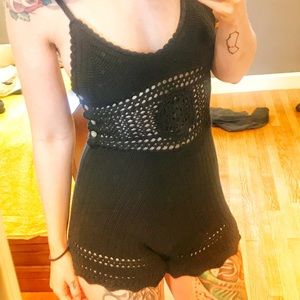 Black knit Romper *new w/tags